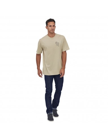 Patagonia Mens How to Help Organic T-Shirt Pumice Onbody Front 1