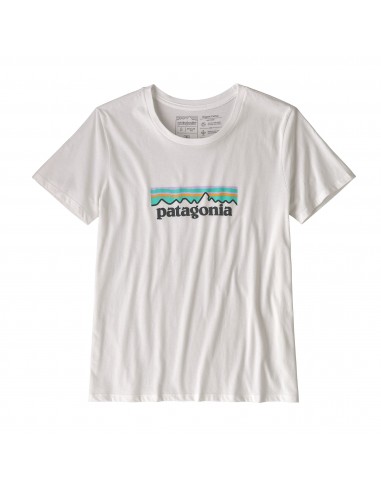 Patagonia Womens Pastel P-6 Logo Organic Crew T-Shirt White Offbody Front