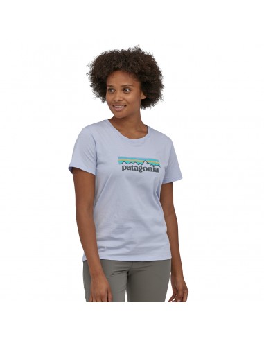 Patagonia Womens Pastel P-6 Logo Organic Crew T-Shirt Beluga Onbody Front