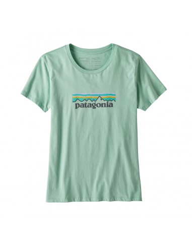 Patagonia Womens Pastel P-6 Logo Organic Crew T-Shirt Gypsum Green Offbody Front