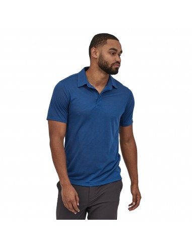 Patagonia Mens Capilene Cool Trail Polo Superior Blue Onbody Front