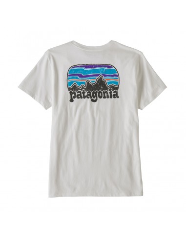 Patagonia Womens Fitz Roy Far Out Organic Crew Pocket T-shirt White Offbody Back
