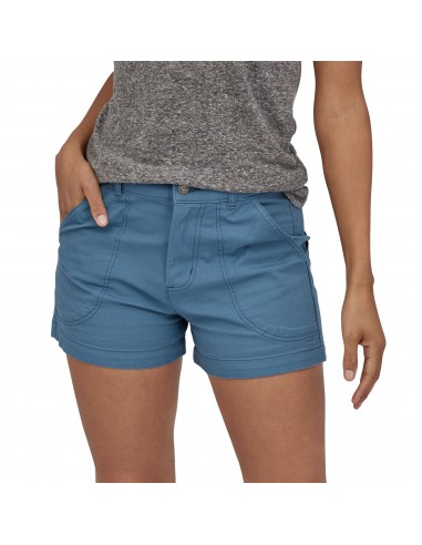 Patagonia Womens Stand Up Shorts 3 Inch Pigeon Blue Onbody Front