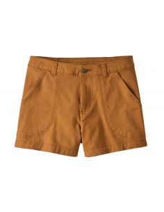 Patagonia Womens Stand Up Shorts 3 Inch Umber Brown Offbody Front