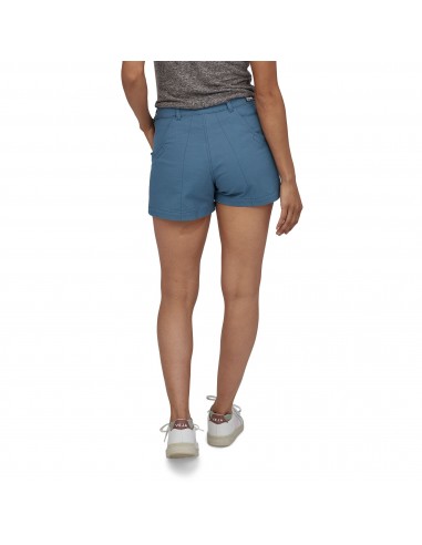 Patagonia Womens Stand Up Shorts 3 Inch Pigeon Blue Onbody Back