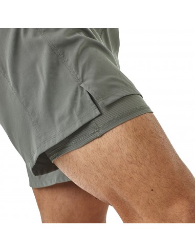 Patagonia Mens Strider Shorts 7 Inch Cave Grey Onbody Detail