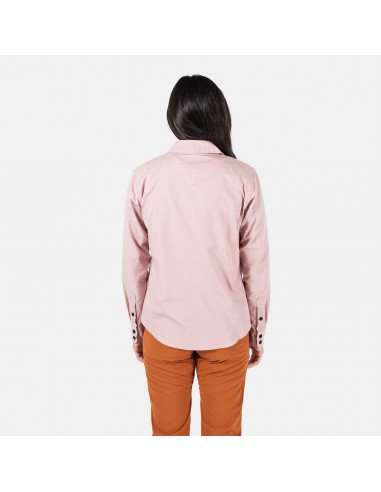 Topo Designs Womens Mountain Shirt Lightweight Haze Onbody Back