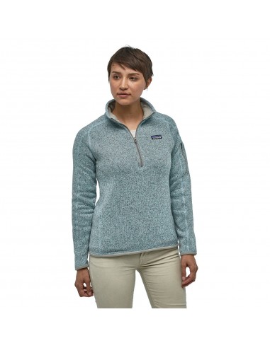 Patagonia Womens Better Sweater 1/4-Zip Fleece Hawthorne Blue Onbody Front