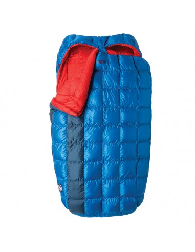 Big Agnes Sentinel 30 Sleeping Bag Double Blue Red Front Unzipped