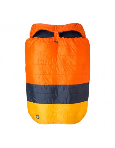 Big Agnes Dream Island 15 Sleeping Bag Double Wide Orange Navy Yellow Front