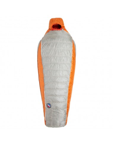 Big Agnes Torchlight UL 20 Regular Sleeping Bag Orange Grey Front Unzipped