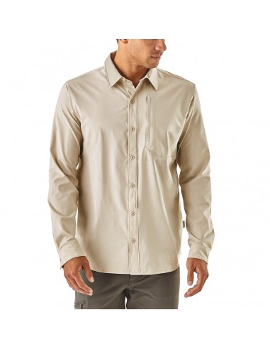 Patagonia Mens Long-Sleeved Skiddore Shirt Pelican Onbody Front
