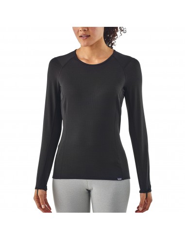 Patagonia Womens Capilene Thermal Weight Crew Black Onbody Back