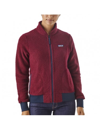 Patagonia Womens Woolyester Fleece Jacket Oxide Red Onbody Front