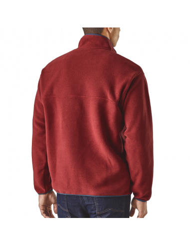 Patagonia Mens Synchilla Snap-T Fleece Pullover Oxide Red Onbody Back