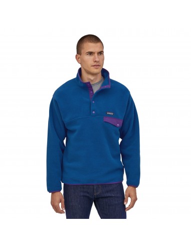 Patagonia Mens Synchilla Snap-T Fleece Pullover Superior Blue Onbody Front