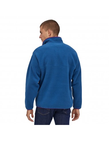 Patagonia Mens Synchilla Snap-T Fleece Pullover Superior Blue Onbody Back