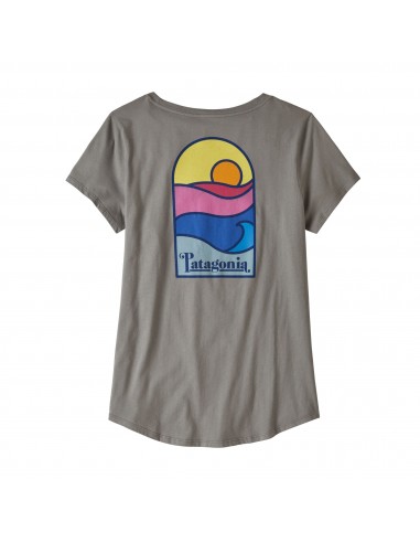 Patagonia Womens Sunset Sets Organic Scoop T-Shirt Feather Grey Offbody Back
