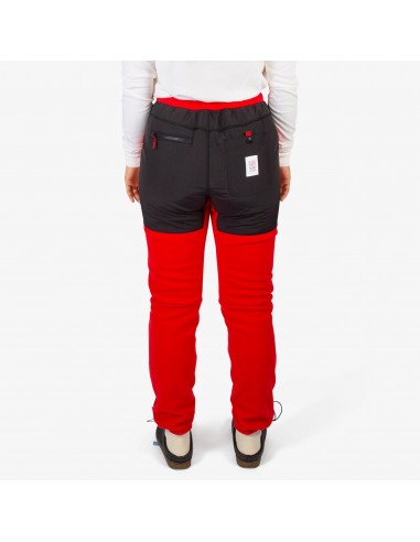 Topo Desings Womens Fleece Pants Red Black Onbody Back