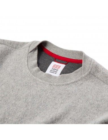 Topo Designs Womens Global Sweater Gray Offbody Detail Neck