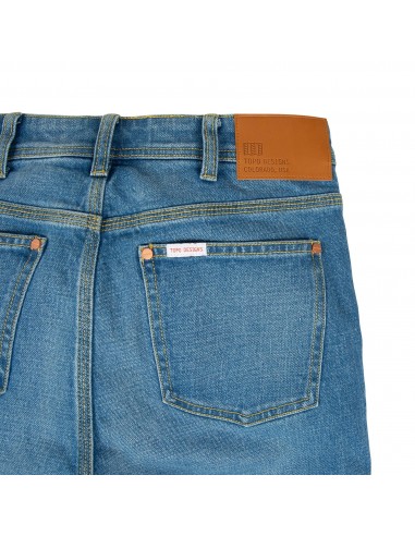 Topo Designs Mens 5 Pocket Pants Denim Washed Offbody Back Detail