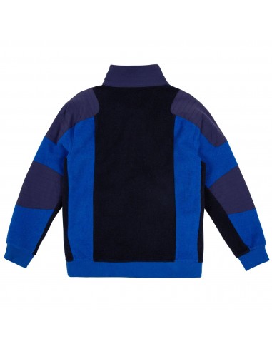 Topo Designs Pánský Svetr Global 1/4 Sweater Modrá Offbody Zezadu