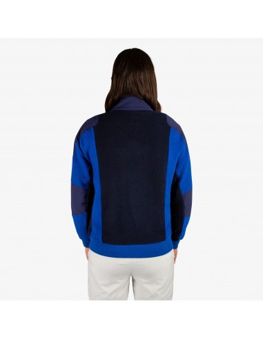 Topo Designs Pánsky Sveter Global 1/4 Sweater Modrá Onbody Zozadu