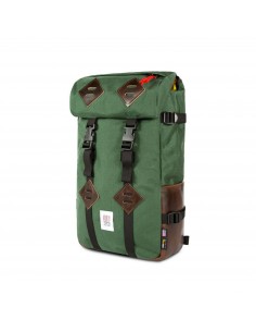 Topo Designs Klettersack Forest Brown Leather Front