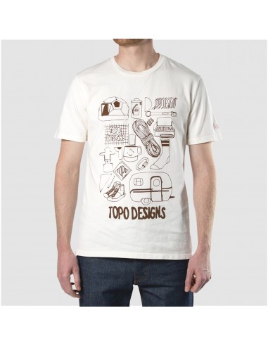 Topo Desings Pánské Tričko Gear Tee Naturální Bílá Onbody Zepředu