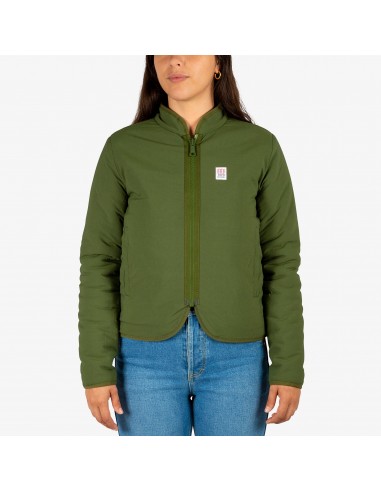 Topo Designs Womens Sherpa Jacket Olive Onbody Front