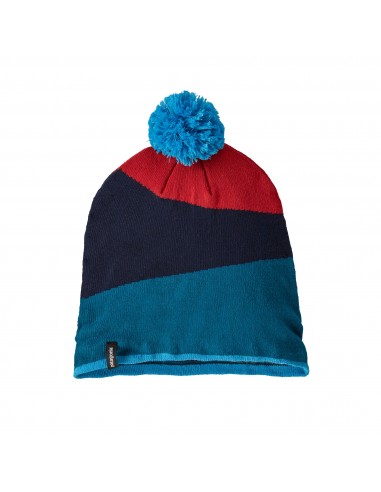 Patagonia Lightweight Powder Town Beanie Field Festival Knit Crater Blue Unrolled