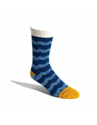 United By Blue Printed SoftHemp Sock Midnight Wavy