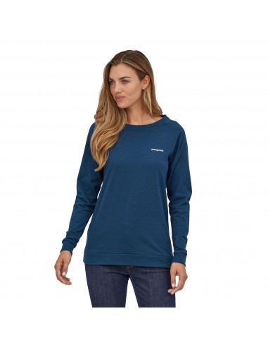 Patagonia Womens Long Sleeved Pastel P-6 Logo Responsibili-Tee Crater Blue Onbody Front