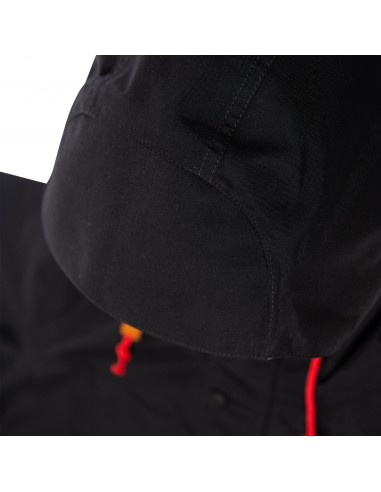 Topo Designs Womens Technical Trenchcoat 3L Black Detail Hood