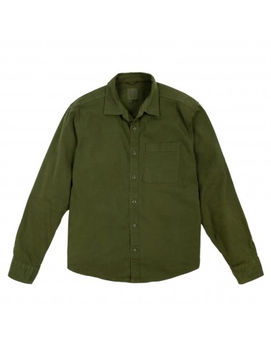 Topo Designs Mens Dirt Shirt Olive Offbody Front