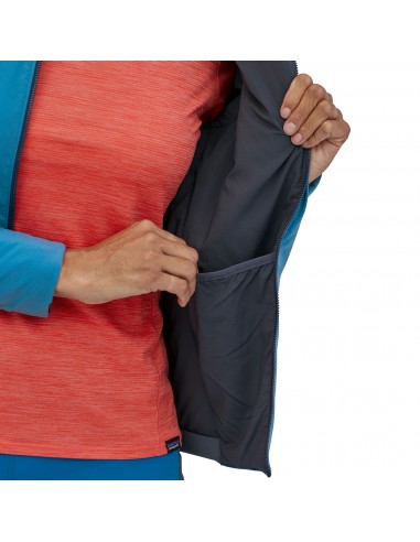 Patagonia Womens Thermal Airshed Jacket Steller Blue Onbody Detail Pocket