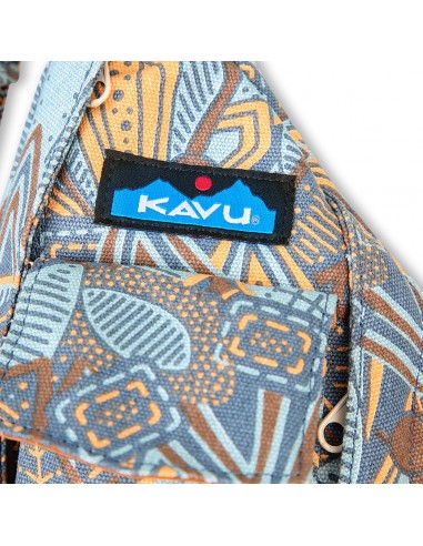Kavu Mini Rope Bag Jumble Leaf Front Detail
