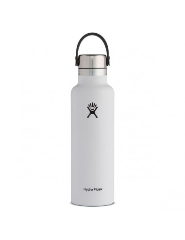 Hydro Flask 21 oz Standard Mouth Flask With Standard Stainless Steel Cap White