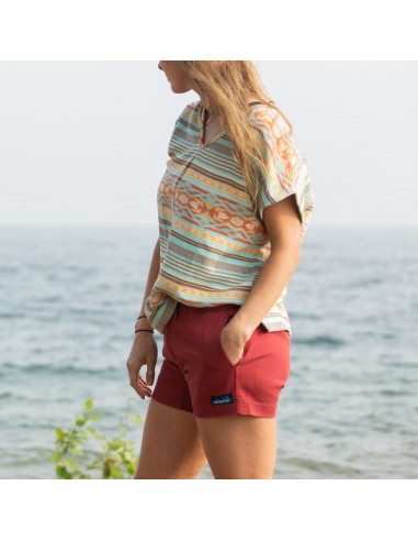 Kavu Womens Shorts Patcho Red Rust Lifestyle 1
