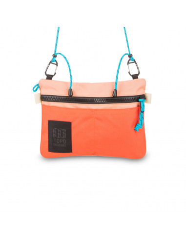 Topo Designs Carabiner Shoulder Accessory Bag Hot Coral Peach Front