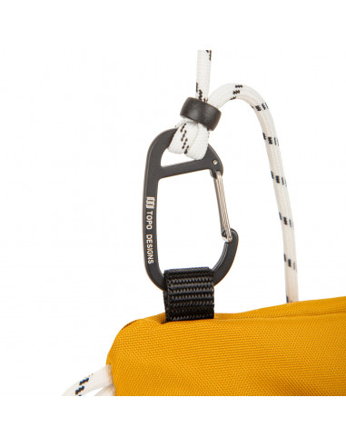Topo Designs Carabiner Shoulder Accessory Bag Sage Mustard Detail