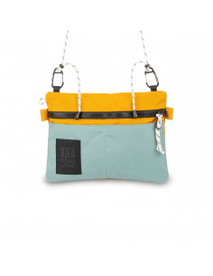 Topo Desings Taška Carabiner Shoulder Accessory Bag Sage Modrá Horčicová Žltá Spredu
