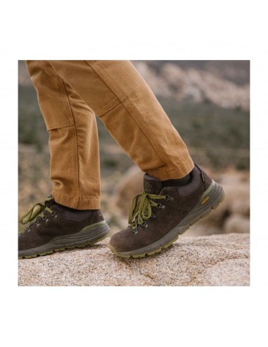 Danner Mountain 600 Low 3 Dark Brown Lichen Onbody Hiking Boots Side