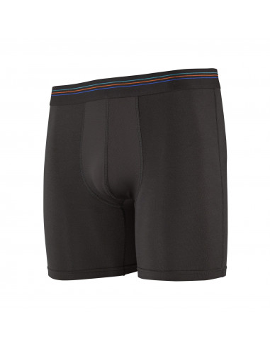 Patagonia Mens Underwear Essential A/C Boxer Briefs 6 in. Black Offbody Front