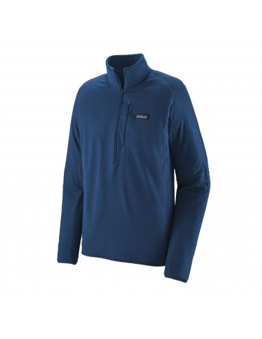 Patagonia Mens R1 Fleece Pullover Superior Blue Offbody Front