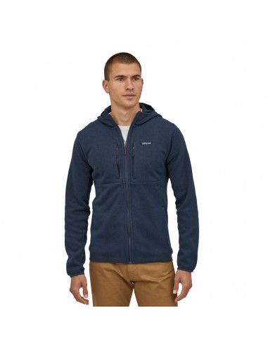 Patagonia Mens Lightweight Better Sweater Fleece Hoody New Navy Onbody Front