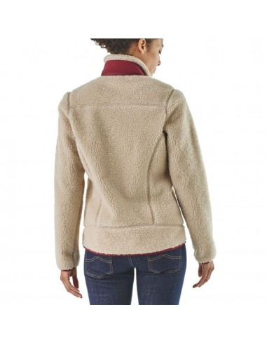 Patagonia Womens Classic Retro-X Jacket Natural With Arrow Red Onbody Back