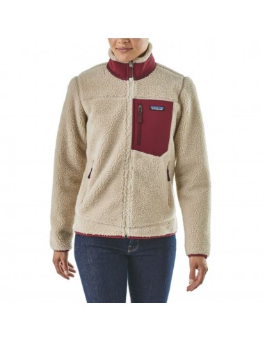 Patagonia Womens Classic Retro-X Jacket Natural With Arrow Red Onbody Front