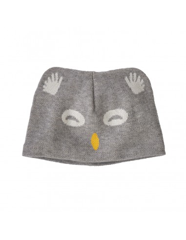 Patagonia Baby Animal Friends Beanie Owl Drifter Grey Front