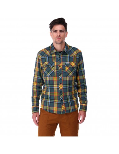 Topo Designs Pánska Košeľa Mountain Shirt Plaid Zelená Multi Onbody Spredu